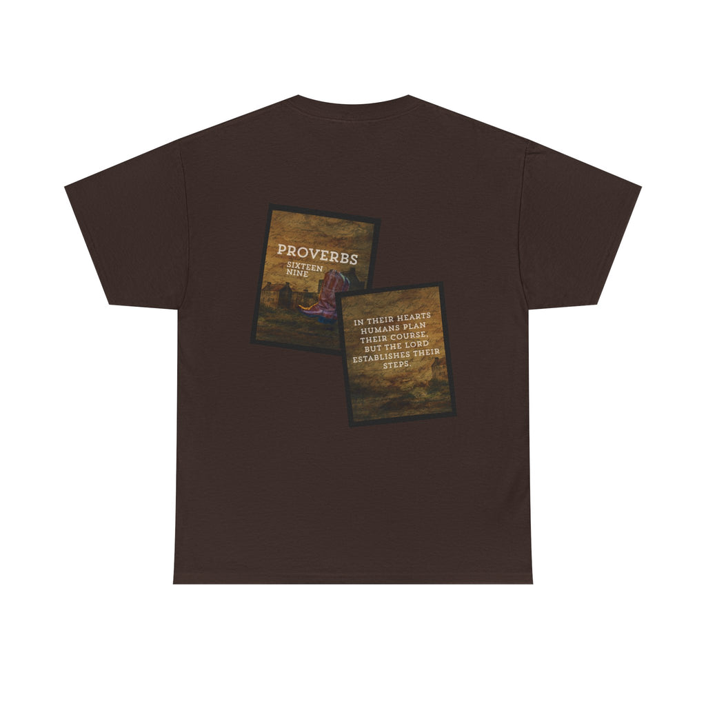 Proverbs 16:9 Cowboy Boots Graphic Tee
